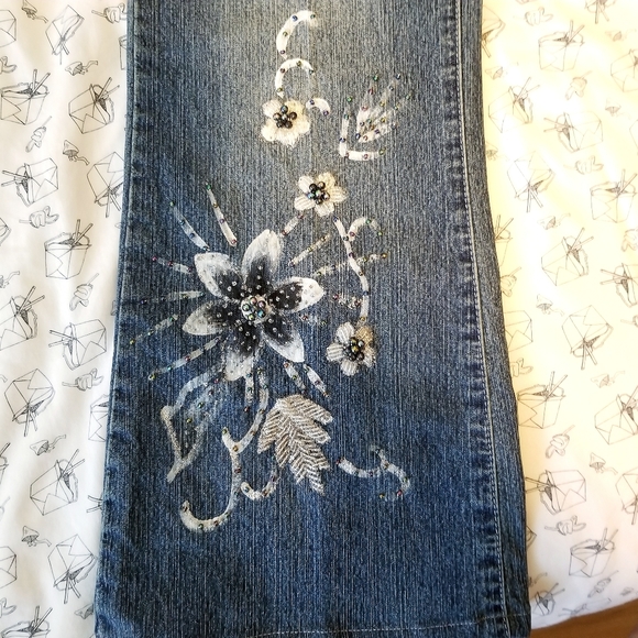Y2K midrise flare medium wash jeans - Picture 4 of 4